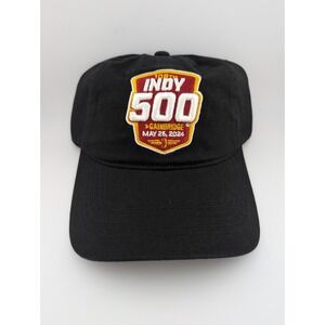 2024 Indianapolis 108th Indy 500 Gainbridge Hat Cap‎ Black Adjustable Strap New